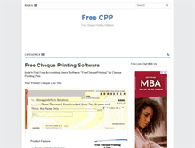 Tablet Screenshot of freechequeprinting.com